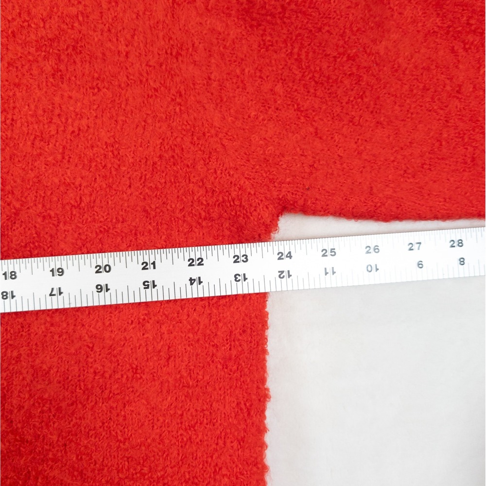 Aerie Eyelash Knit Sweater Women S Red V-Neck Oversized Soft Girl Cabincore Cozy - Picture 8 of 11